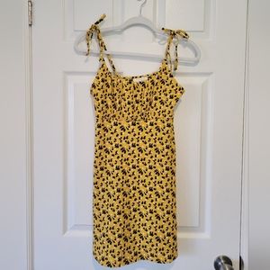 Topshop yellow gingham dress